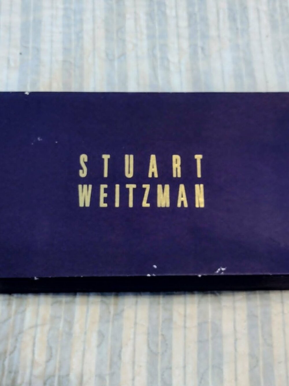 Vtg Stuart Weitzman EMPTY Designer Shoe Box 11.5" × 6.5"× 3.5" With Tissue Paper